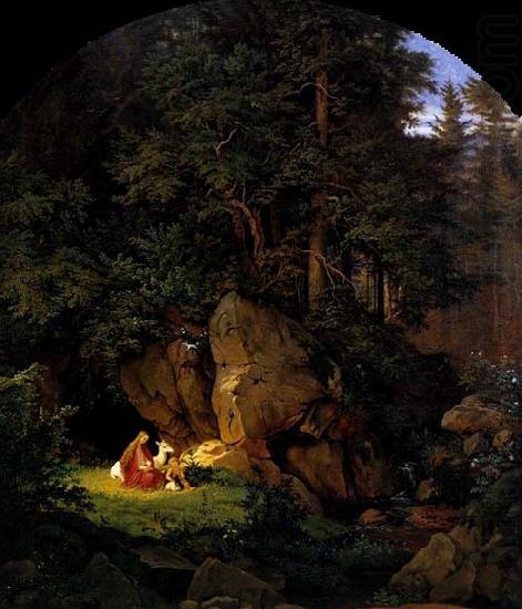 Adrian Ludwig Richter Genoveva in the Forest Seclusion china oil painting image